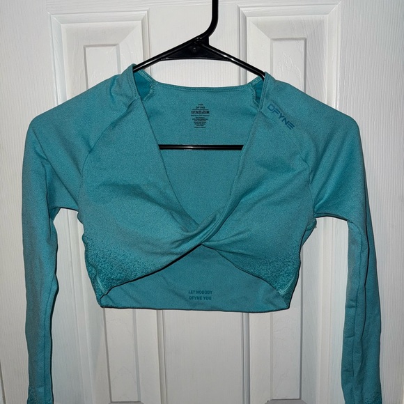 DFYM Teal Wrap Blouse - Picture 1 of 3